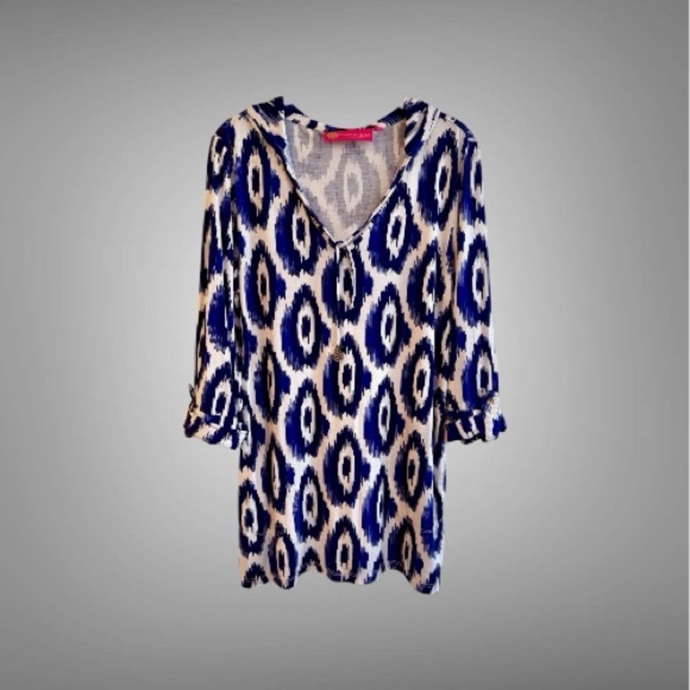 MACBETH COLLECTION, NWOT, WOMENS, STRETCH, HOODED COVERUP. SIZE M